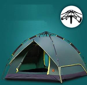 Tent double automatic rain tent for tent camping vacation in Army Green