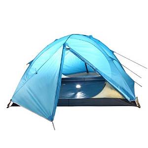 ZJKC&reg; 4 People Instant Dome Camping Tent, 1 Room with 2 Doors, 5.7 lbs, 86.6'' x 70.9'' x 49.2'', 210T Polyester Silver Costing Waterproof Expedition Tent