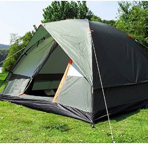 Three Person 200*200*130cm Double Layer Weather Resistant Outdoor Camping Tent