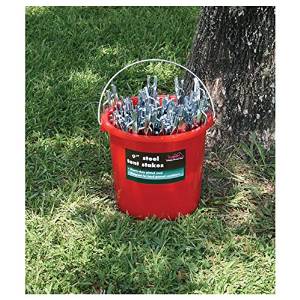 PDQ Packed 9 in. Steel Tent Stakes, 100 Units