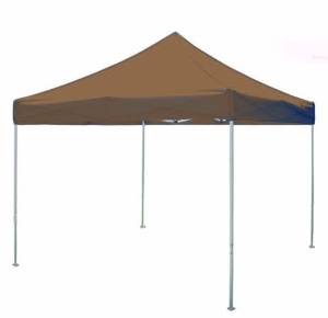 10'X10' EZ POP UP Wedding Party Tent Folding Gazebo Beach Canopy Carry Bag brown