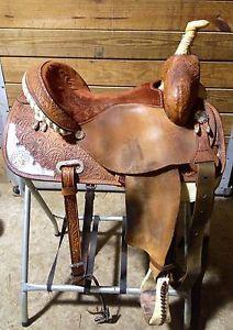 14.5" Martha Josey Ultimate Circle Y Barrel Saddle w/Matching Breast Collar