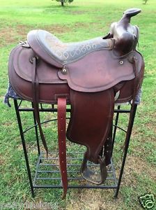 Wofford Leather Western Ranch Saddle 14" Full QH American Made 30+ Years Old