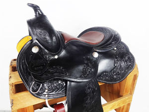 14" BUTTERFLY ROUND SKIRT LEATHER BARREL TRAIL RACING WESTERN HORSE SADDLE TACK