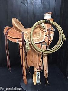 (On Sale!) 16.5" Wade Saddle - Roping / Ranch / Trail / Roper /Training/Buckaroo