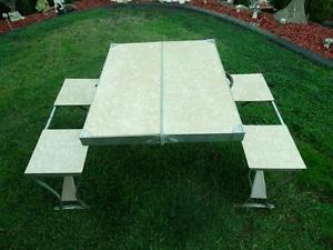 RARE Vintage RETRO FOURFOLD Camp PICNIC Table SELUART Made in ENGLAND Hotrod SA