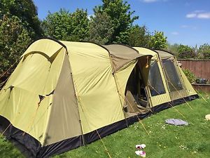 Vango Monte Verde 700 Huge 7 Man/Person In Honey 3 Rooms + Footprint Groundsheet