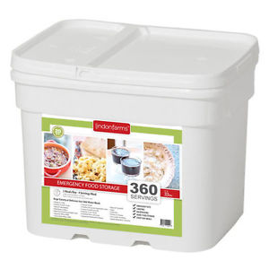 NEW LINDON FARMS 360 SERVINGS FREEZE DRIED EMERGENCY FOOD RATIONS STORAGE BUCKET