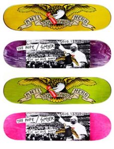 SUPREME X ANTI HERO SS16 SKATE DECK SET OF (4) PREORDER
