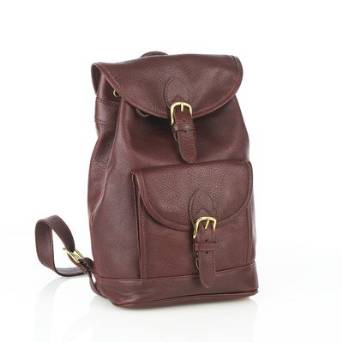Medium Backpack with Front Pockets Color: Brown