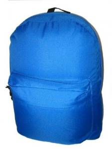 DDI - 16" 600D polyester standard backpack, 16"x12"x5", Royal. (Cases of 40 items)