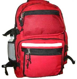 DDI 703099 Polyester Backpack with bottle 19 in. x 13 in. x 8 in. Red