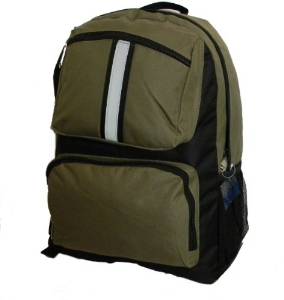 USA Wholesaler- 25362743-18 " Backpack with safety reflective stripe - Oliver Green Case Pack 30