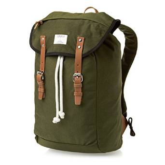 Hans Condura Green Backpack - Green W Cognac Brown Leather