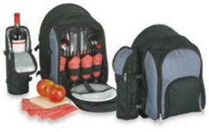 DDI 1475767 Deluxe Picnic Backpack - Black-Dark Gray