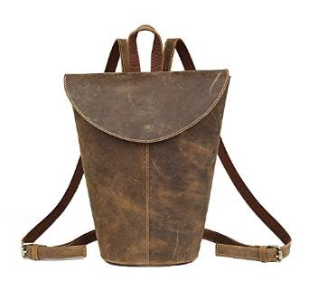 Small Genuine Leather Backpack Vintage College Book Bag