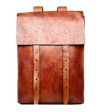 Vintage Genuine Leather Backpack College Bag Book Bag Weekend Satchel