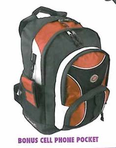 Jacquard Nylon Double Compartment Backpack w/ Cell Case Of 24