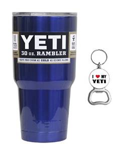 Yeti Coolers Stainless Steel 30 oz Rambler Tumbler with Lid and Free Bottle Opener Keychain