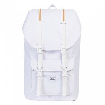Herschel Gum Rubber Little America 25 Litre Back Pack White White Rubber Gum
