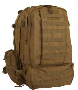 Voodoo Tactical Tobago Cargo Pack / Backpack - Hydration Compatible - Coyote Brown / Tan - 15-7866