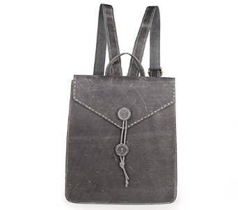 Genuine Leather Retro Rucksack Vintage College Backpack Picnic Bag