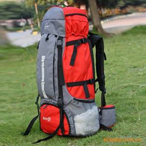 80L large-capacity outdoor backpack hiking bag shoulder, Red