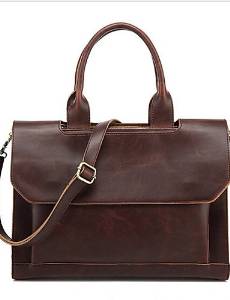 ZWC Women PU Sling Bag Shoulder Bag - Brown / Black