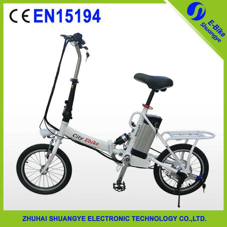 shuangye 16" mini folding electric bike 36V250W motor