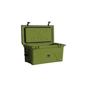 75 QT Green Heavy Duty Cooler, Single Flex-Grip Stainless Steel Handle Orca