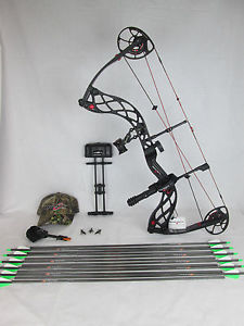 Bowtech Carbon Knight Black RAK 60-70lb 26.5"-30.5" RH PKG NEW 1 dozen arrows