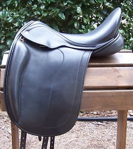 Black Country Adelinda dressage saddle (all calf leather),black, 18, W
