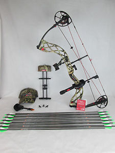 Bowtech Carbon Knight Camo RAK 60-70lb 26.5"-30.5" RH PKG NEW 1 dozen arrows