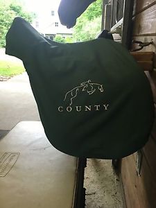 Used County Saddle- Conquest, Long Flap, Medium Tree, 17" Seat