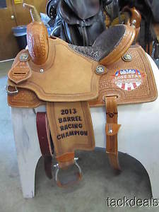 New Jeff Smith Barrel Saddle FANCY 14" Never Used