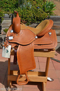 Alamo Saddlery Youth Saddle - Light Oil - 14" Seat