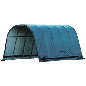 Shelterlogic 51351 12X20X10 Round Style Run-In Shelter, Green Cover New