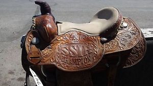 15" Handmade Custom Running P Saddle Roping Ranch Saddle