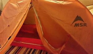 MSR Hubba Fast & Light Solo 1 person Backpacking 3-Season Orange Camping Tent