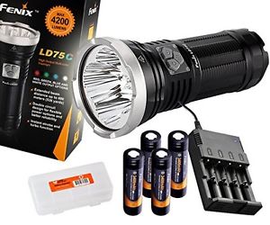 Fenix LD75C 4200 Lumens White Green Red Blue multi-color Rechargeable LED