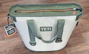 Yeti Hopper 40 Bag Cooler Field Tan/Blaze Orange New In Box Free Shipping!!