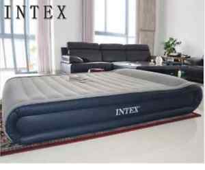 Double Bed Blow Up Matttress Quality Camping Portable Home Caravan Large Pillow