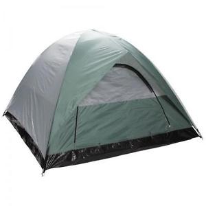 6 MAN DOME TENT 11X11X77" Stansport Camp Gear Family Rainfly Green Grey