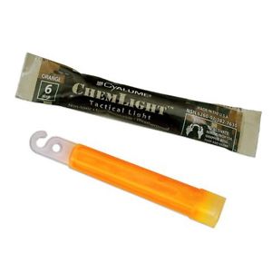 Cyalume ChemLight Military Grade Chemical Light Sticks, Orange, 4" Long, 6 Hour