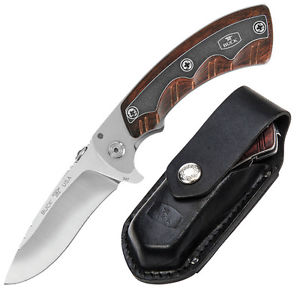 Buck-Einhand-Messer,S30V, Open Season, Flipper, Leder-Etui