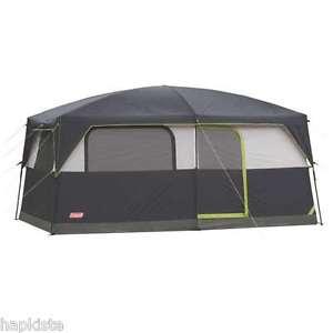 9 Man Cabin Tent Large Spacious Camping Weather Tec Shelter With Fan & LED Light