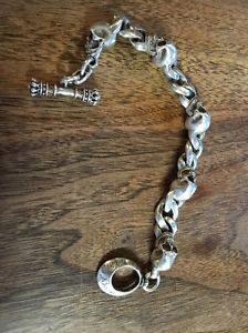 King Baby Studios Skull Bracelet .925 Handmade Rare Large And Heavy