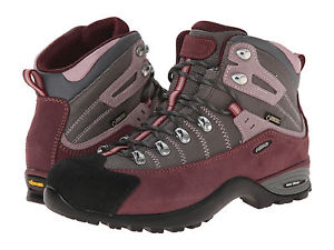 Women's ASOLO MUSTANG GV Burgundy / Stone Gore-Tex lining Vibram outsole boots