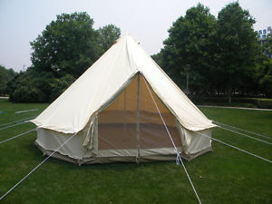 New Large Family 10 Person/Man Traditional Canvas Teepee Bell Camping Tent