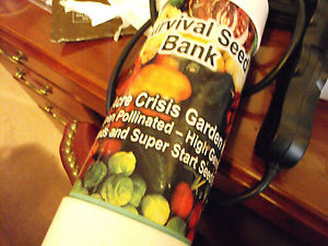 EMERGENCY FOOD SURVIVAL SEALED PVC SEED BANK 22 VARIETY LBS 20 YEARS! 4 POUNDS